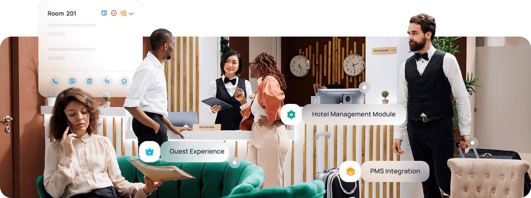 Yeastar Hospitality and Hotel Solutions includes PMS integration and hotel management module